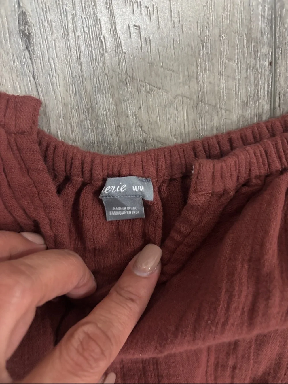 Rust Red/brown Puff Sleeve Romper NWOT - Picture 2 of 3